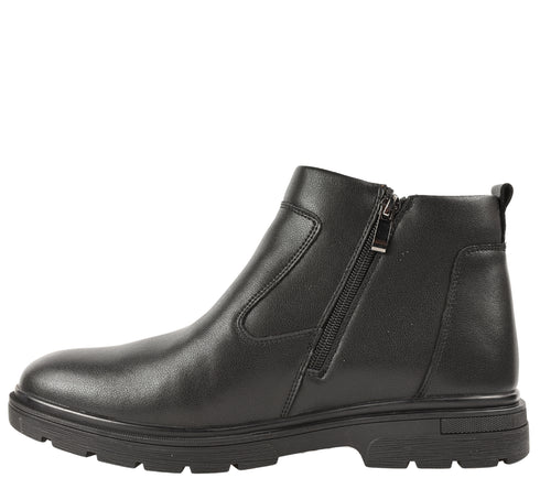 Ghete casual, barbati, OTTER, 2172A07 negru, piele naturala